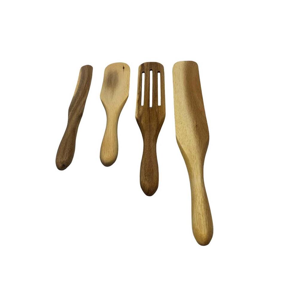 Mad Hungry 4-Pc Multi-Use Acacia Wood Spurtle